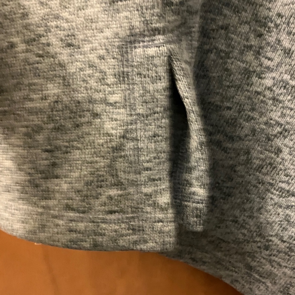Lands' End Women's Heather Gray Cowl Neck Sweater - Picture 4 of 5